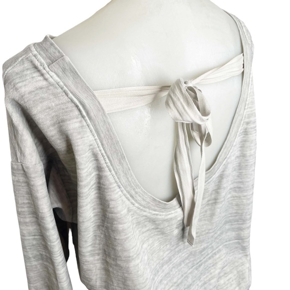 Grey Velour Crew Neck Sweatshirt With Tie Back 🖤 - Picture 3 of 10